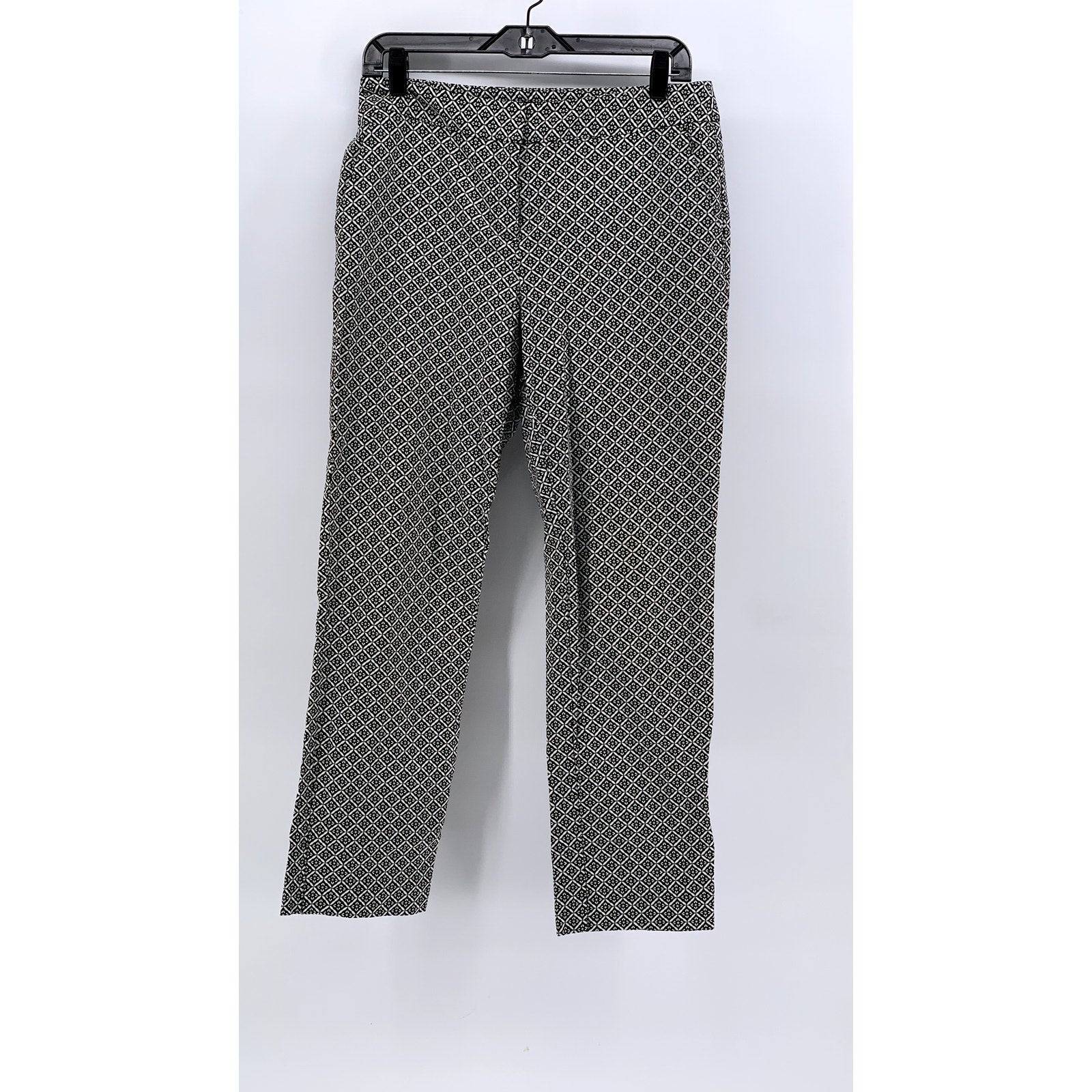 DANA BUCHMAN Women's Black Printed Straight-Leg Pants SZ 6