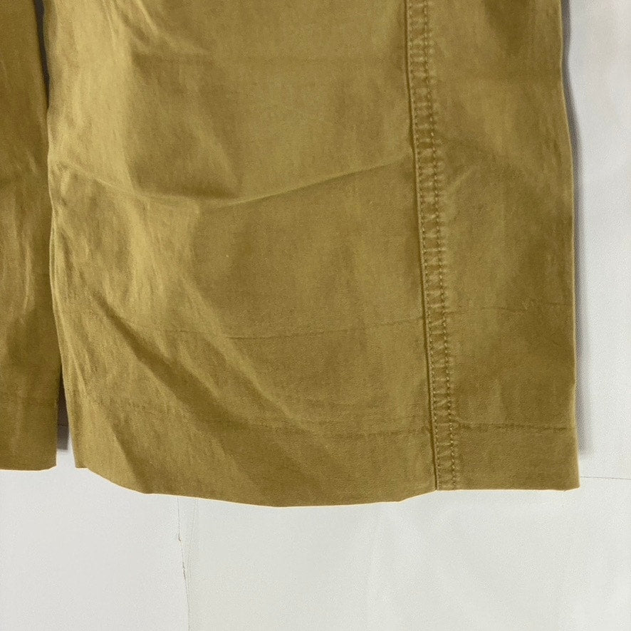 MANGO Women's Caramel Brown Elasticized Waist Pull-On Wide-Leg Cargo Pant SZ S