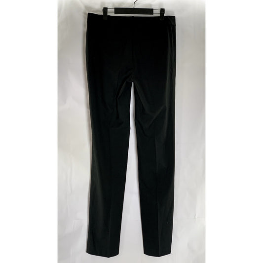 ANN TAYLOR Women's Tall Black Solid Ann-Fit Straight-Leg Dress Pant SZ 8T