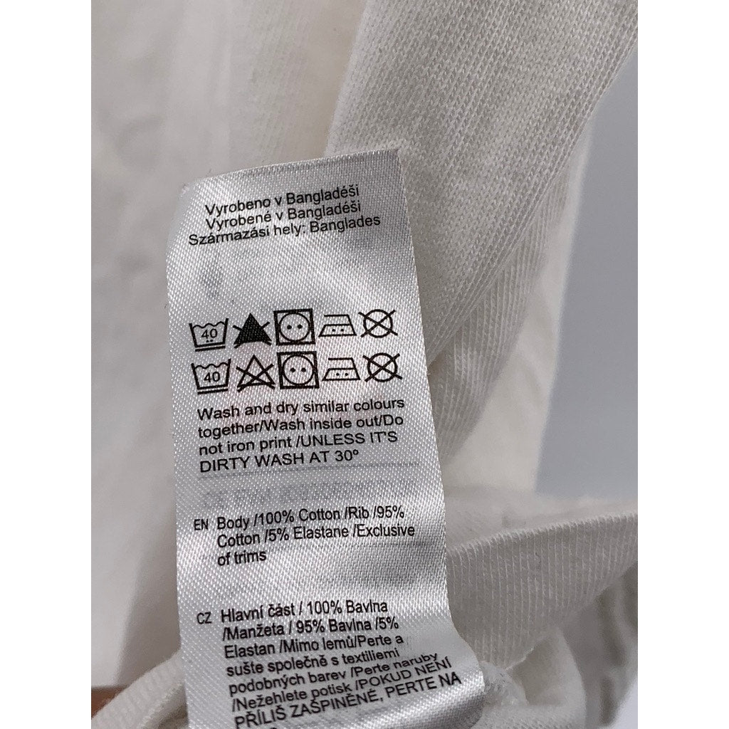 F&F Men's White Solid Casual Crewneck Short Sleeve T-Shirt SZ 2XL