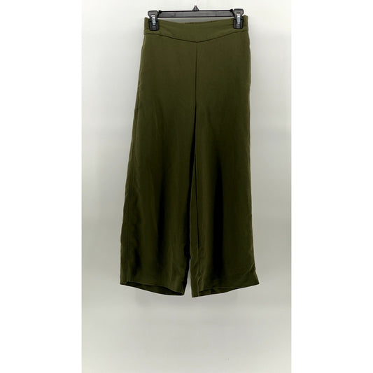 MADEWELL Women's Kale Green Pull-On Drapey Wide-Leg Huston Pants SZ XS