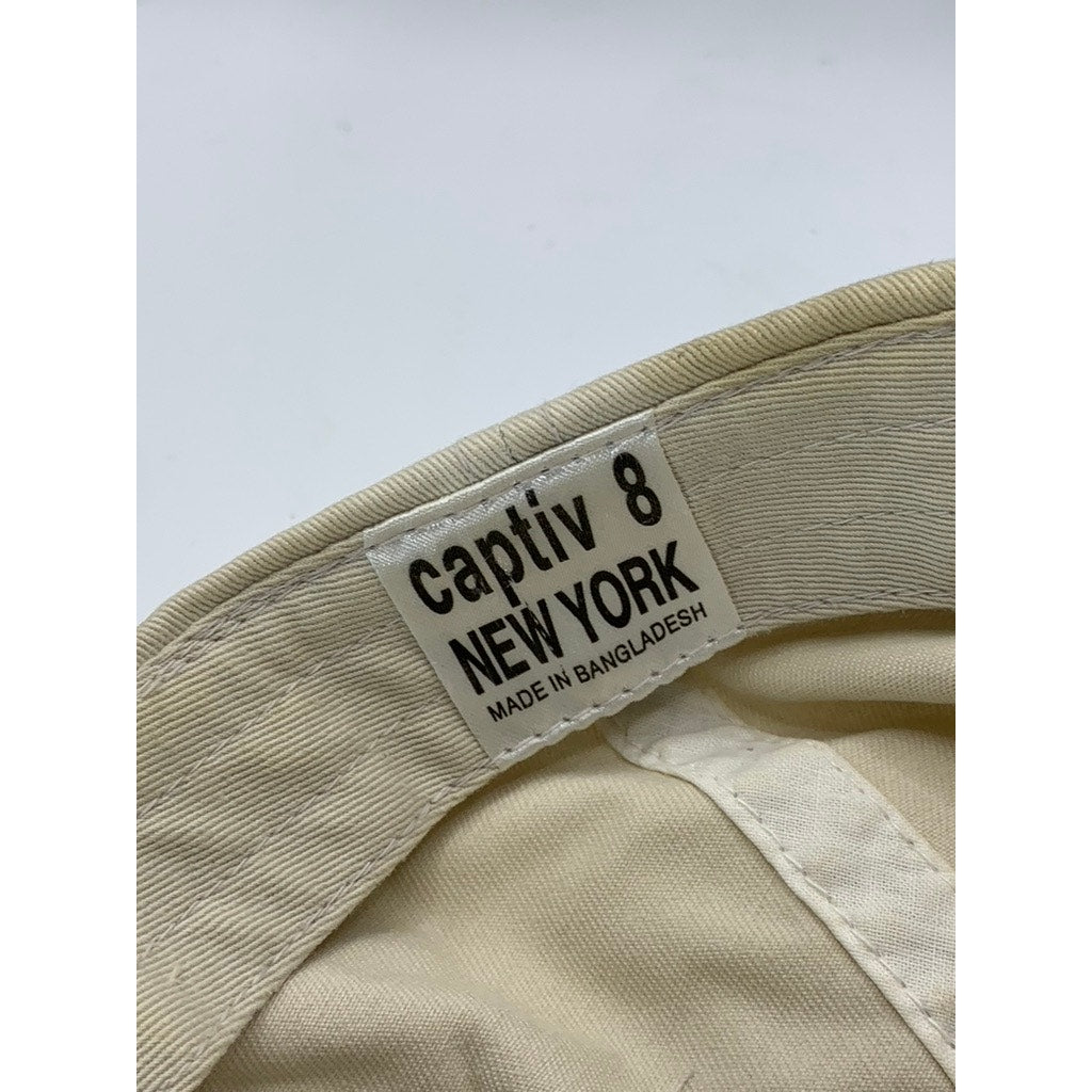 CAPTIVE8 NEW YORK Men's Vintage Tan "Bank of America" Adjustable Baseball Hat OS
