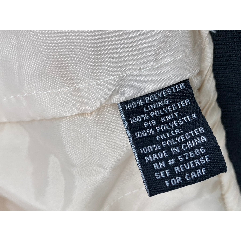 NEW LOOK Women's Beige Satin-Like Zip-Up Bomber Jacket SZ M
