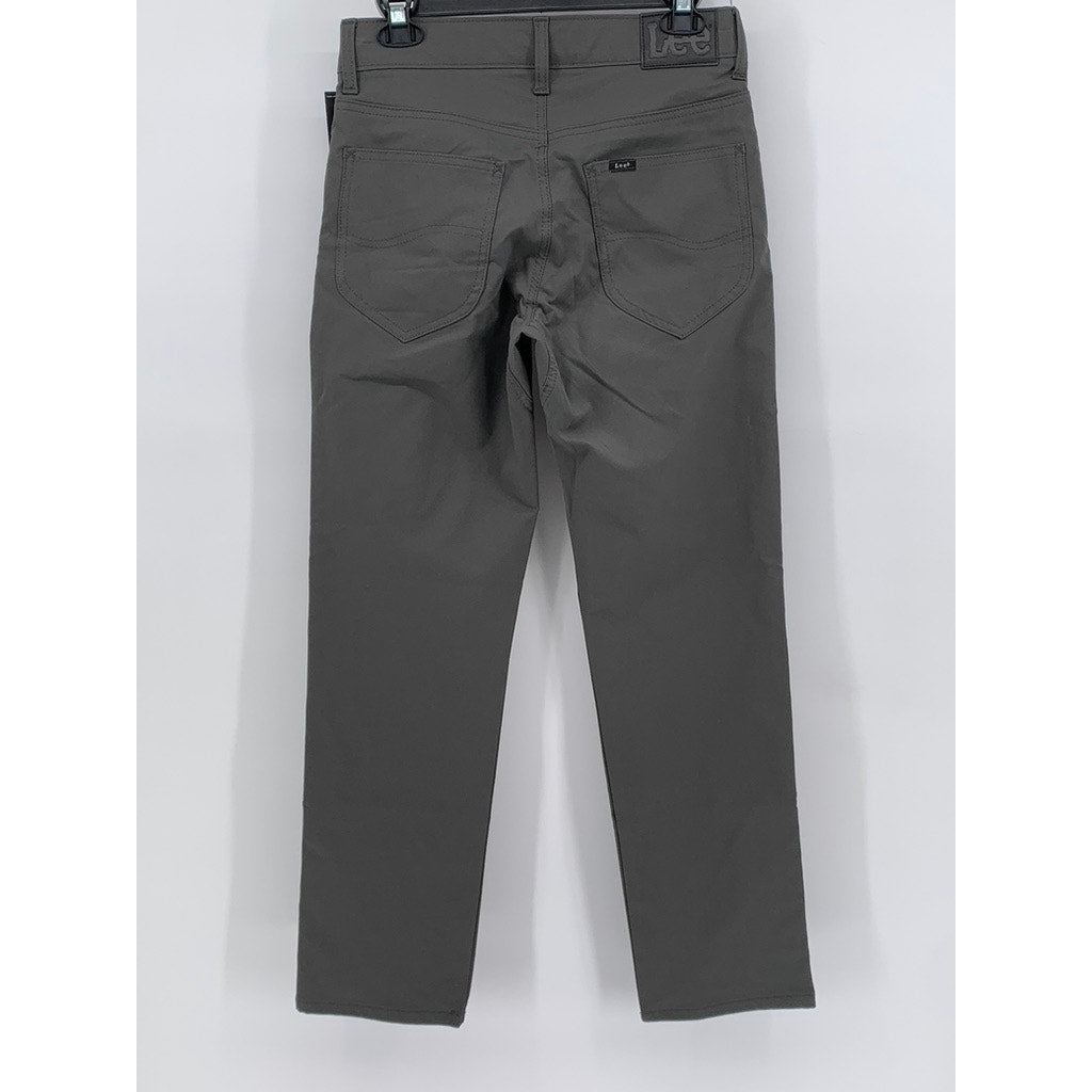 LEE Men's Static Gray Straight-Leg Velocity Pant SZ 28X30