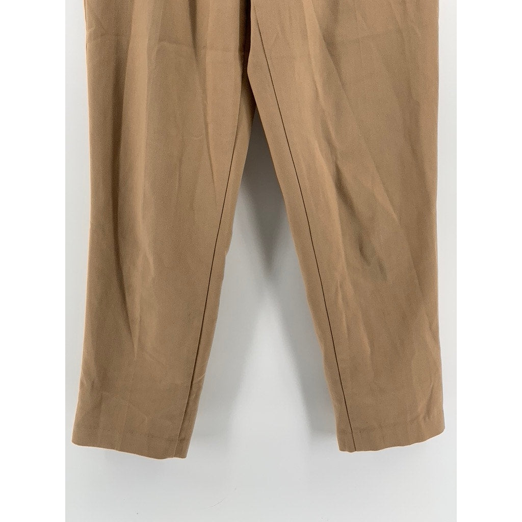 ZARA Women's Tan Slim-Leg High-Rise Pants SZ S