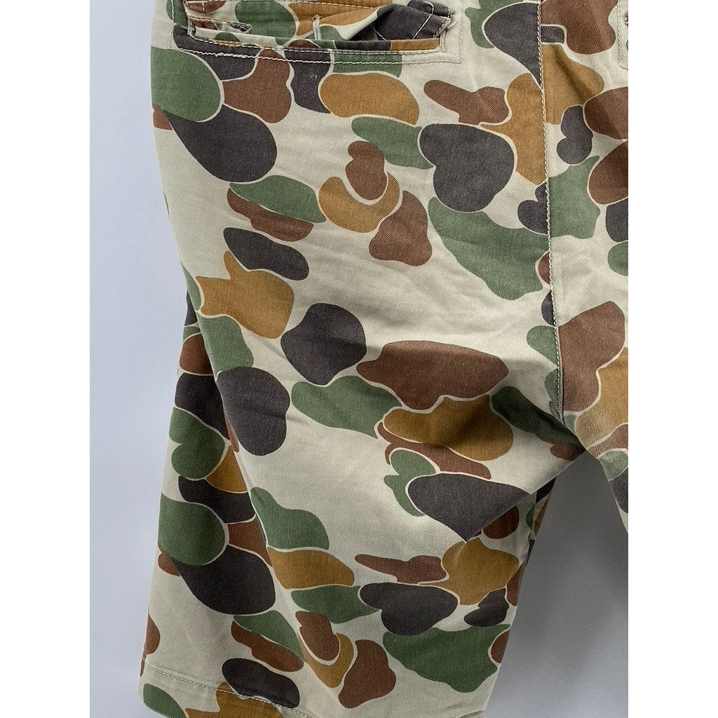 INDIGO PEOPLE Men's Beige-Multi Camo Print Regular-Fit Shorts SZ 38