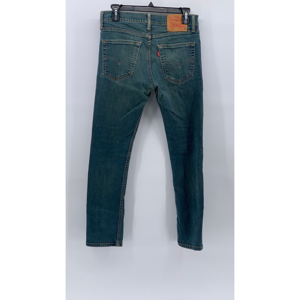 LEVI'S Men's Blue Denim 511 Regular-Fit Slim-Leg Five-Pocket Jeans SZ 31X30