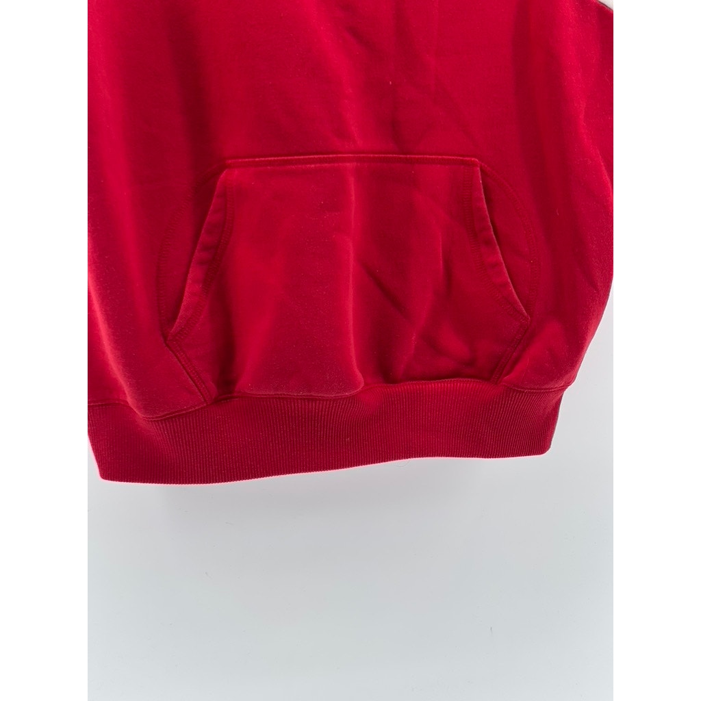 JORDAN Boy’s Red-Black-White Graphic Sleeveless Hooded Sweater Vest SZ XL