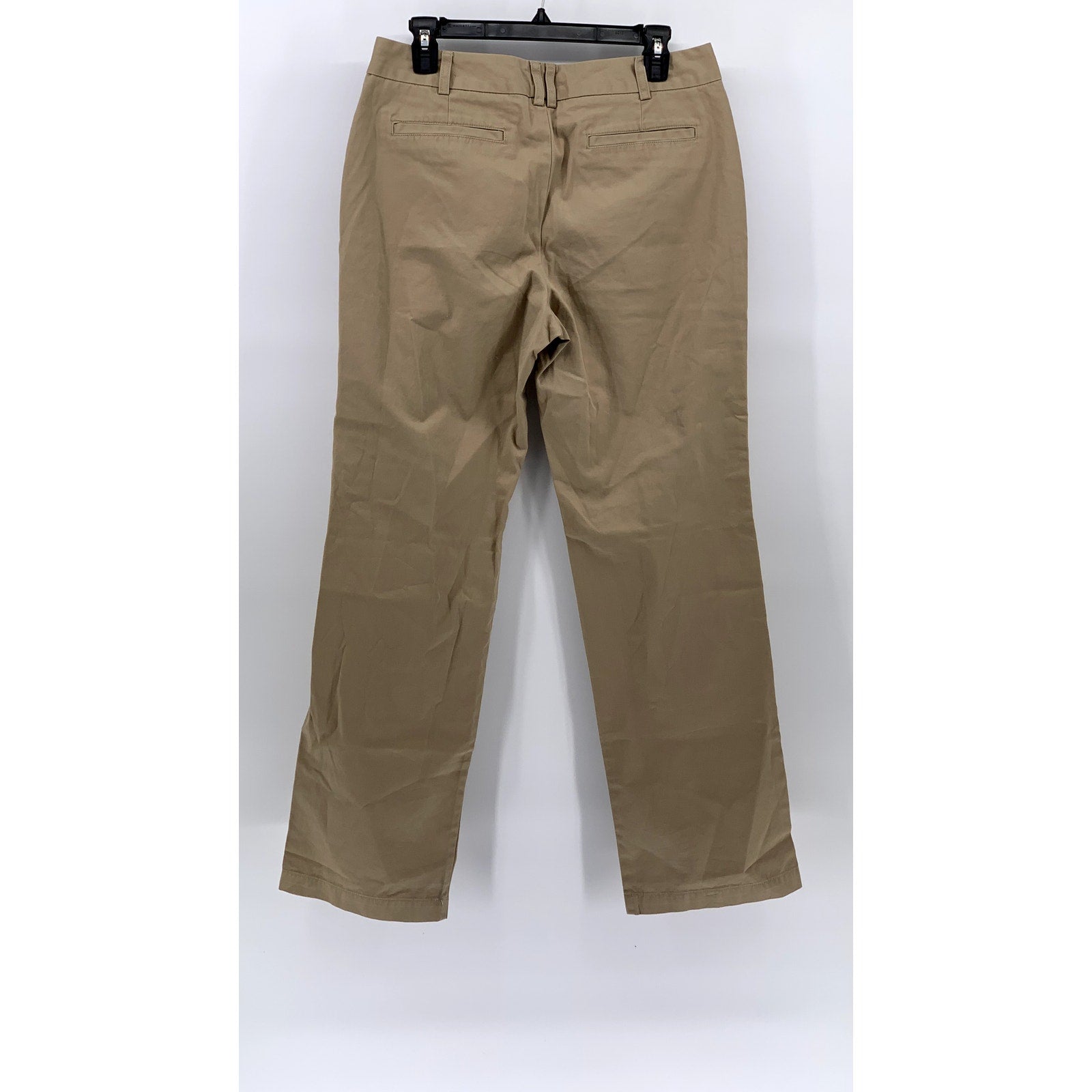 LANDS END Women’s Tan Solid Fit 2 Straight-Leg Chino Pants SZ 6