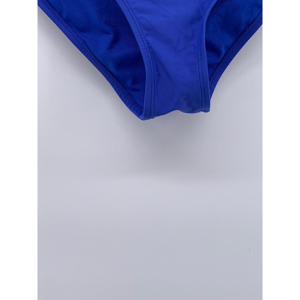 XHILARATION Women's Royal Blue Ruched Pull-On Cheeky Swim Bottoms SZ M