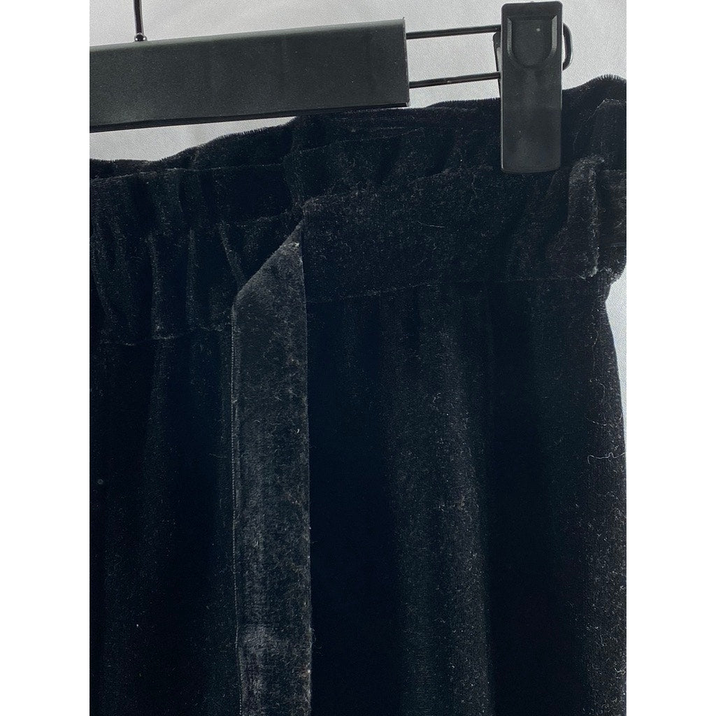 SOPRANO Women's Black Velvet Belted Pull-On Pant SZ S