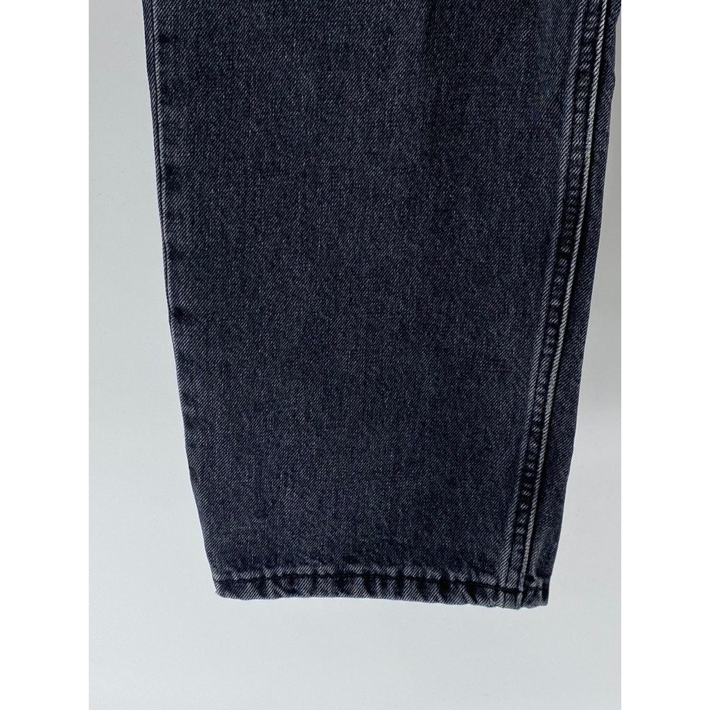 EVERLANE Women's Black Denim The Curvy 90's Cheeky Straight Ankle Jean SZ 33