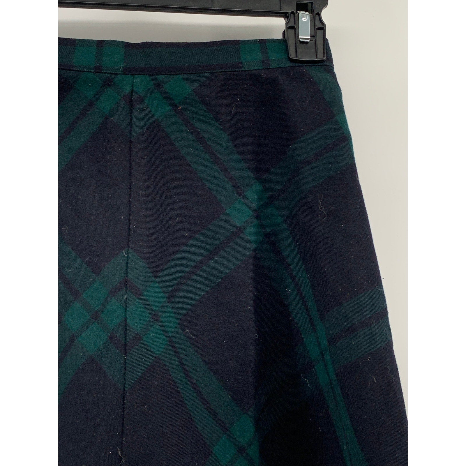 SILENCE & NOISE Women's Black-Green Plaid Pleated A-Line Mini Skirt SZ XS