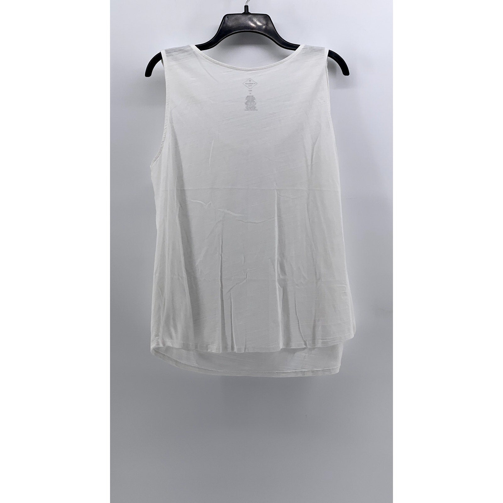 ST. JOHN'S BAY Women's Plus White Smocked Scoop-Neck Tank Top SZ 1X