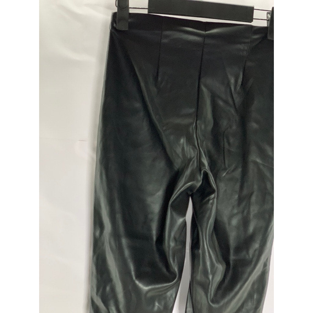 FABLETICS Women's Black Vegan Leather High-Rise Pull-On Leggings SZ XS