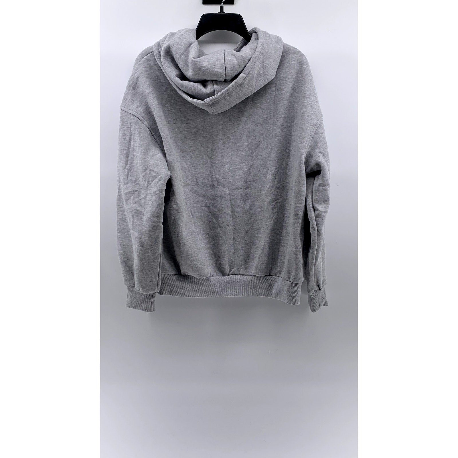 ANRABESS Women's Light Gray Fleece Drop Shoulder Pullover Hoodie SZ M