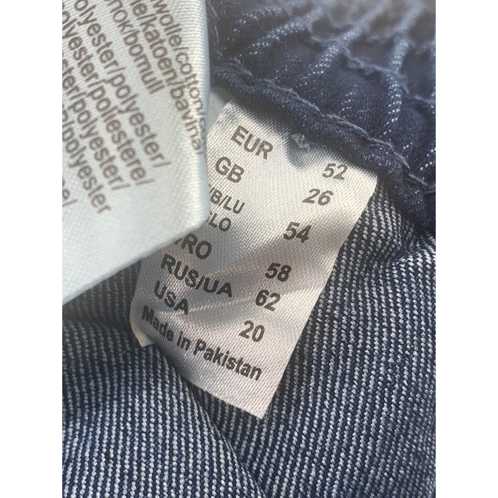 UNBRANDED Women's Dark Blue Denim A-Line Mini Skirt SZ 20