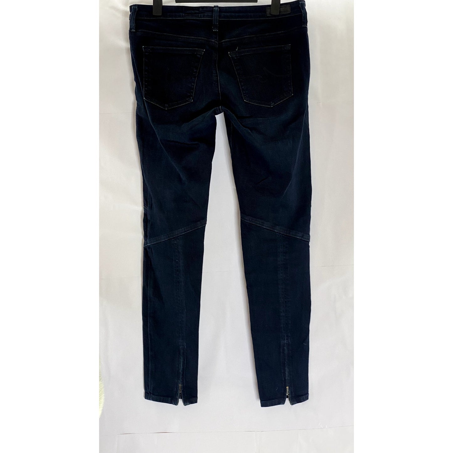 ADRIANO GOLDSCHMIED Women's Blue The Moto Zipper Hem Skinny Jean Leggings SZ 29