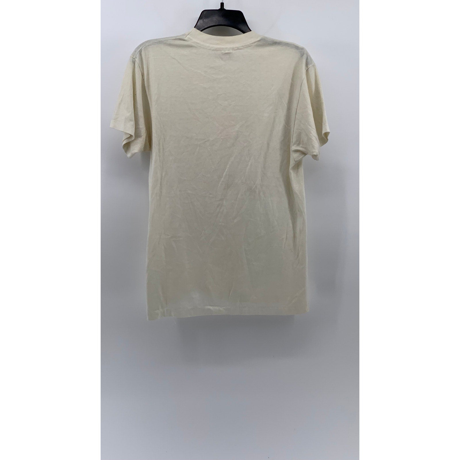 HANES Men's Beige Vintage Kiss Me Graphic Crewneck Single Stitch T-Shirt SZ L