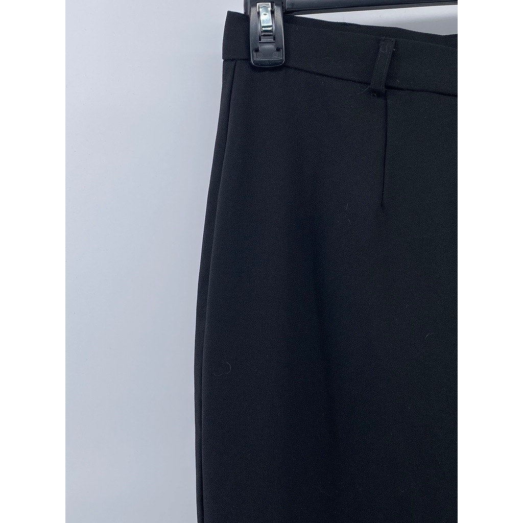 JONATHAN LOGAN Women's Vintage Black Solid Regular-Fit Straight-Leg Pant SZ 14