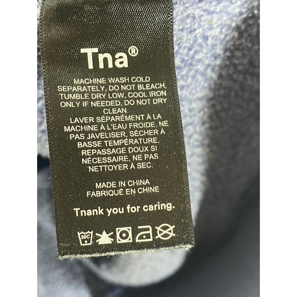 TNA Women's Dark Blue Casual Solid Zip-Up Hooded Sweater SZ 2