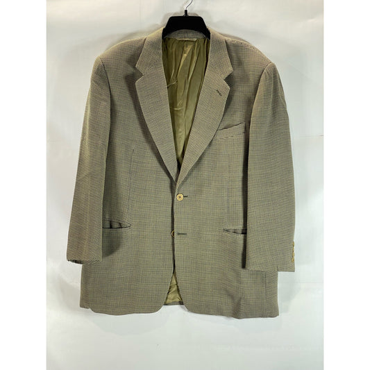 CANALI For Bloomingdales Men's Tan Vintage Pure Wool Two-Button Blazer SZ 52R