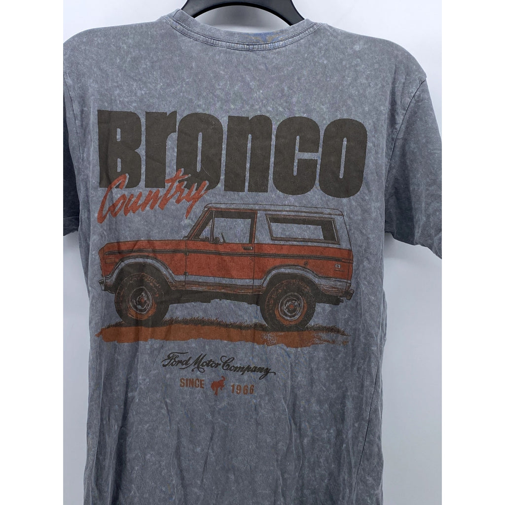 FORD Men's Darek Gray Crewneck Short Sleeve Bronco Truck Graphic T-Shirt SZ S