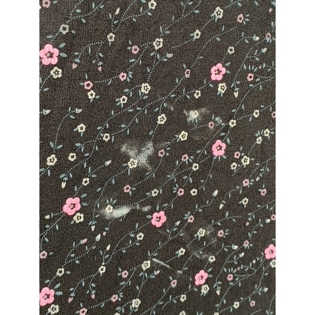 BRIGGS NEW YORK Women's Black Ditsy Floral Maxi Skirt SZ L