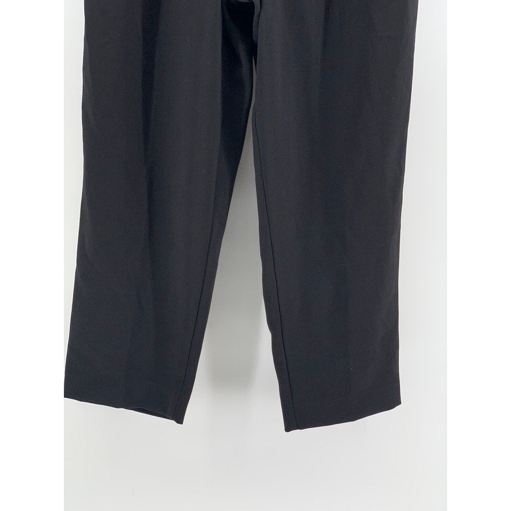 ANN TAYLOR Women's Petite Black Pleated Slim Leg Pants SZ 8P