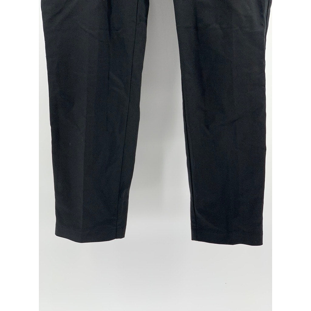 H&M Women's Black Solid Mid-Rise Skinny-Leg Pants SZ 6