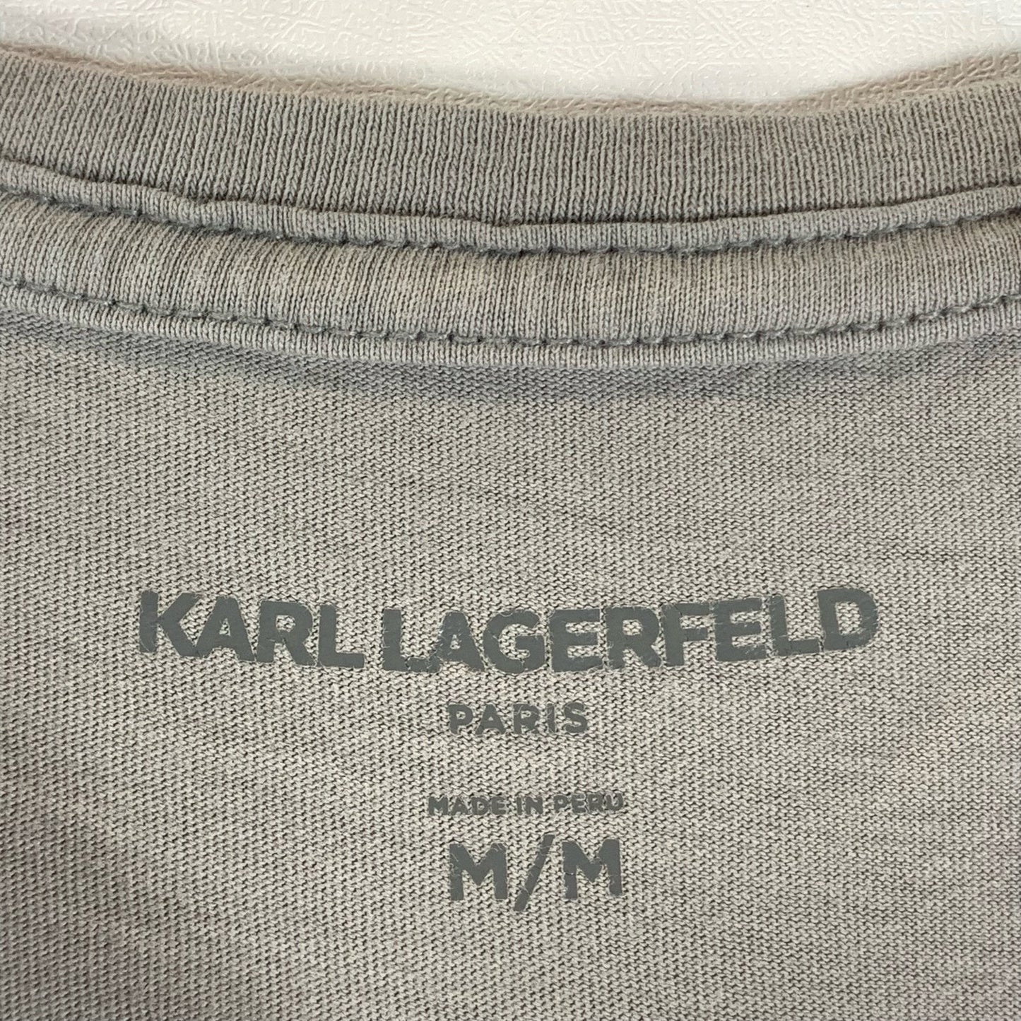 KARL LAGERFELD PARIS Men's Gray 5 Color Karl Character Crewneck T-Shirt SZ M