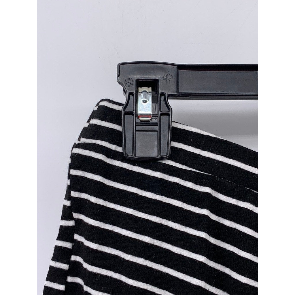 SHEIN Women's Black-White Striped Sleep Shorts SZ M