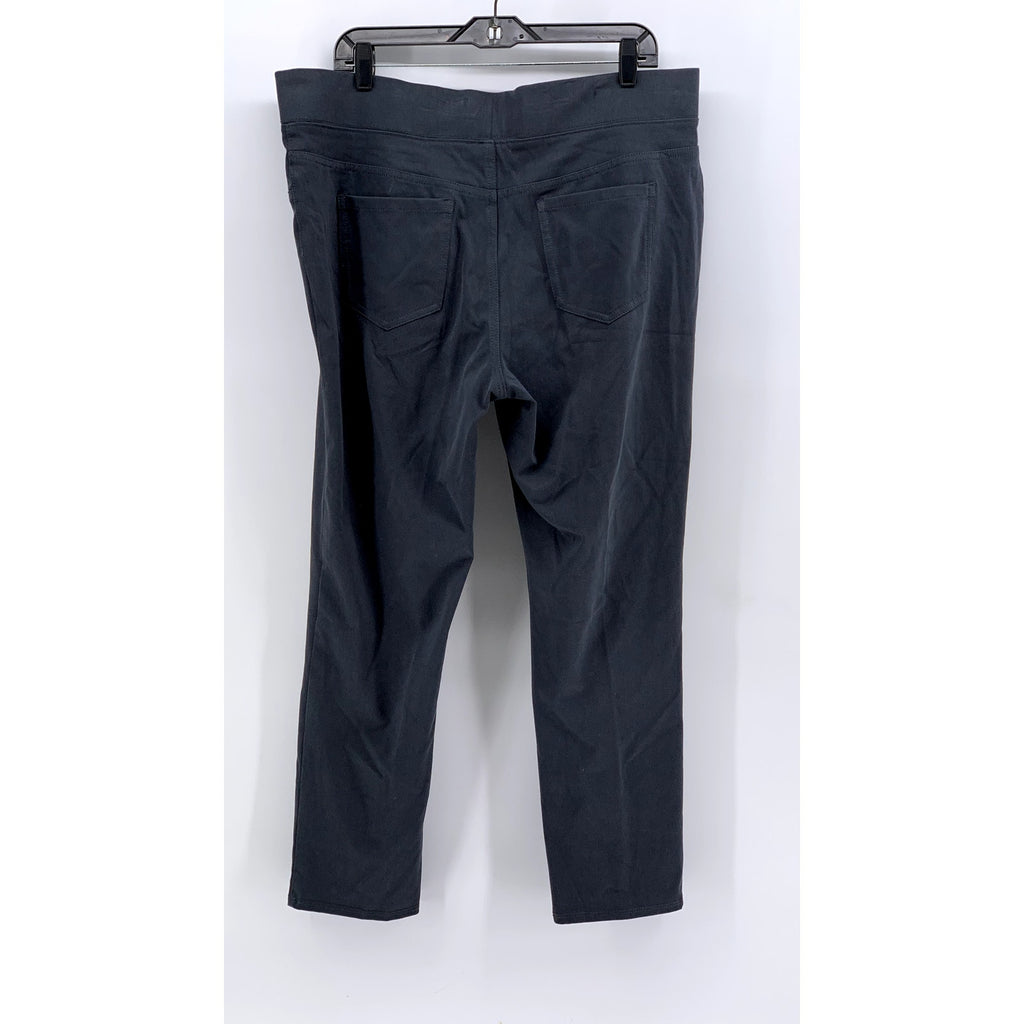 FADED GLORY Women's Plus Charcoal Solid Ankle Pants SZ 2X