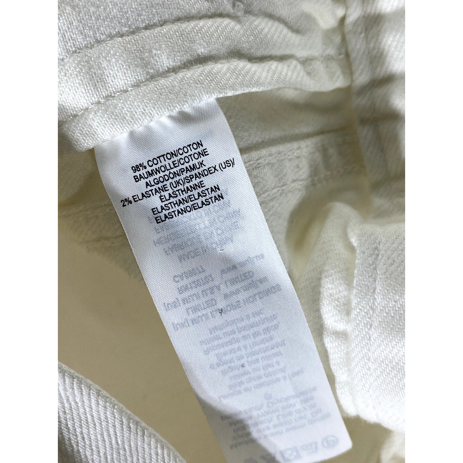 MUJI Women's Cream Washed Denim Patch Pocket Button-Up Long Sleeve Jacket SZ S