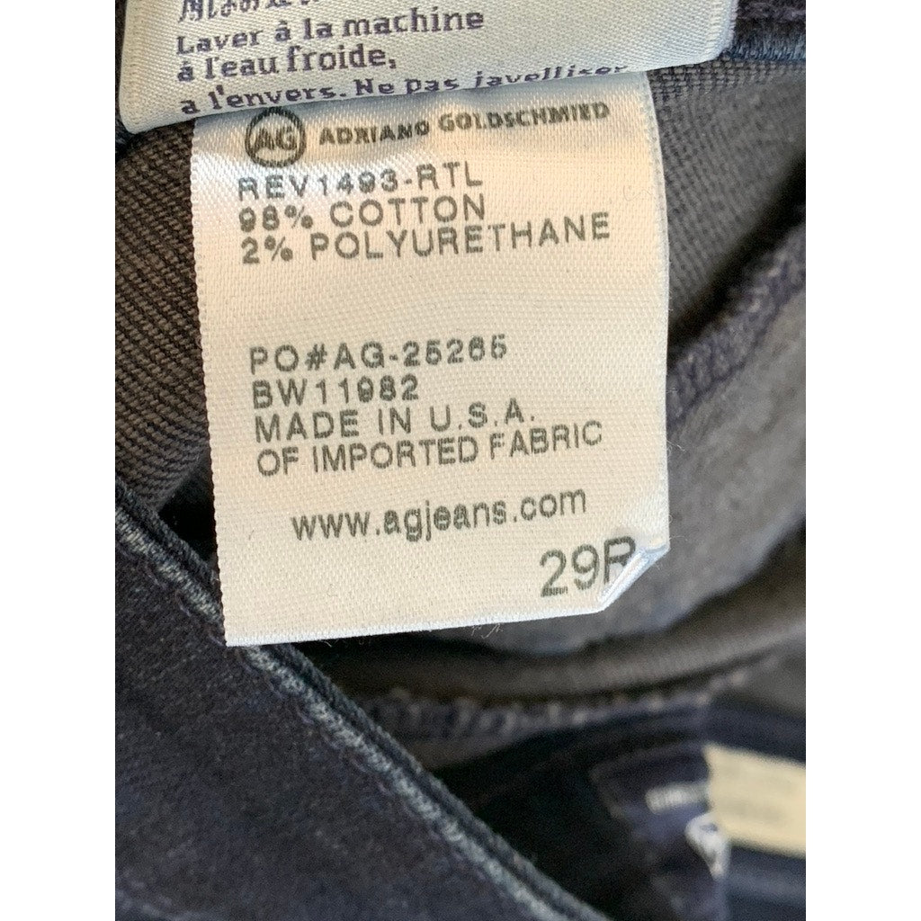 ADRIANO GOLDSCHMIED Women's Blue The Moto Zipper Hem Skinny Jean Leggings SZ 29