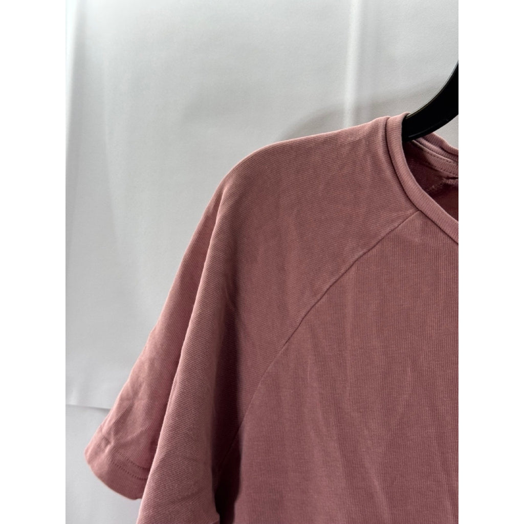 FAIRPLAY Women's Terracotta Solid All Is Fair Crewneck Short Sleeve T-Shirt SZ M