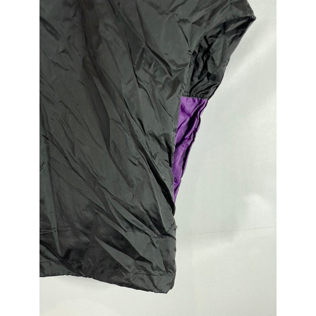 FILLING PIECES Men's Black/Purple Colorblock Zip-Up Lightweight Jacket SZ M