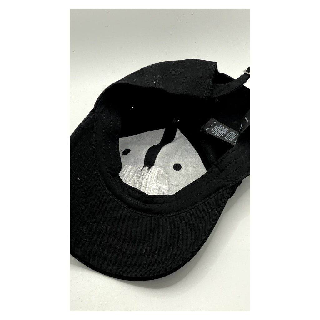 BEECHFIELD Men’s Black-White Embroidered Main Square Baseball Hat SZ OS