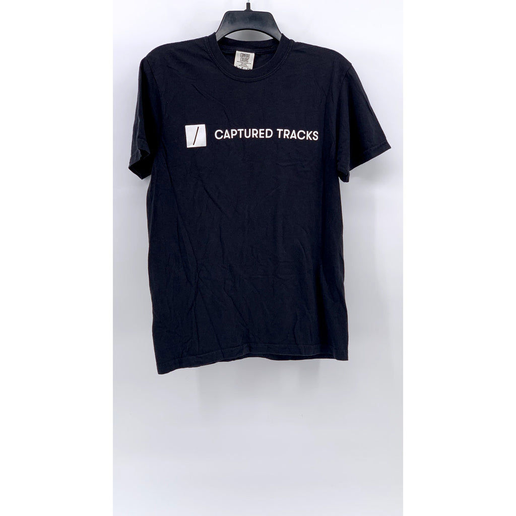 COMFORT COLORS Men's Black Logo Crewneck Casual Short Sleeve T-Shirt SZ S