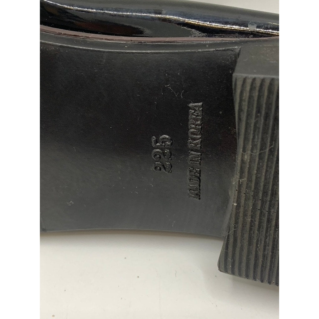 N'S MODE Women's Black Patent Leather Slip-On Tassel Loafers SZ 5.5/6