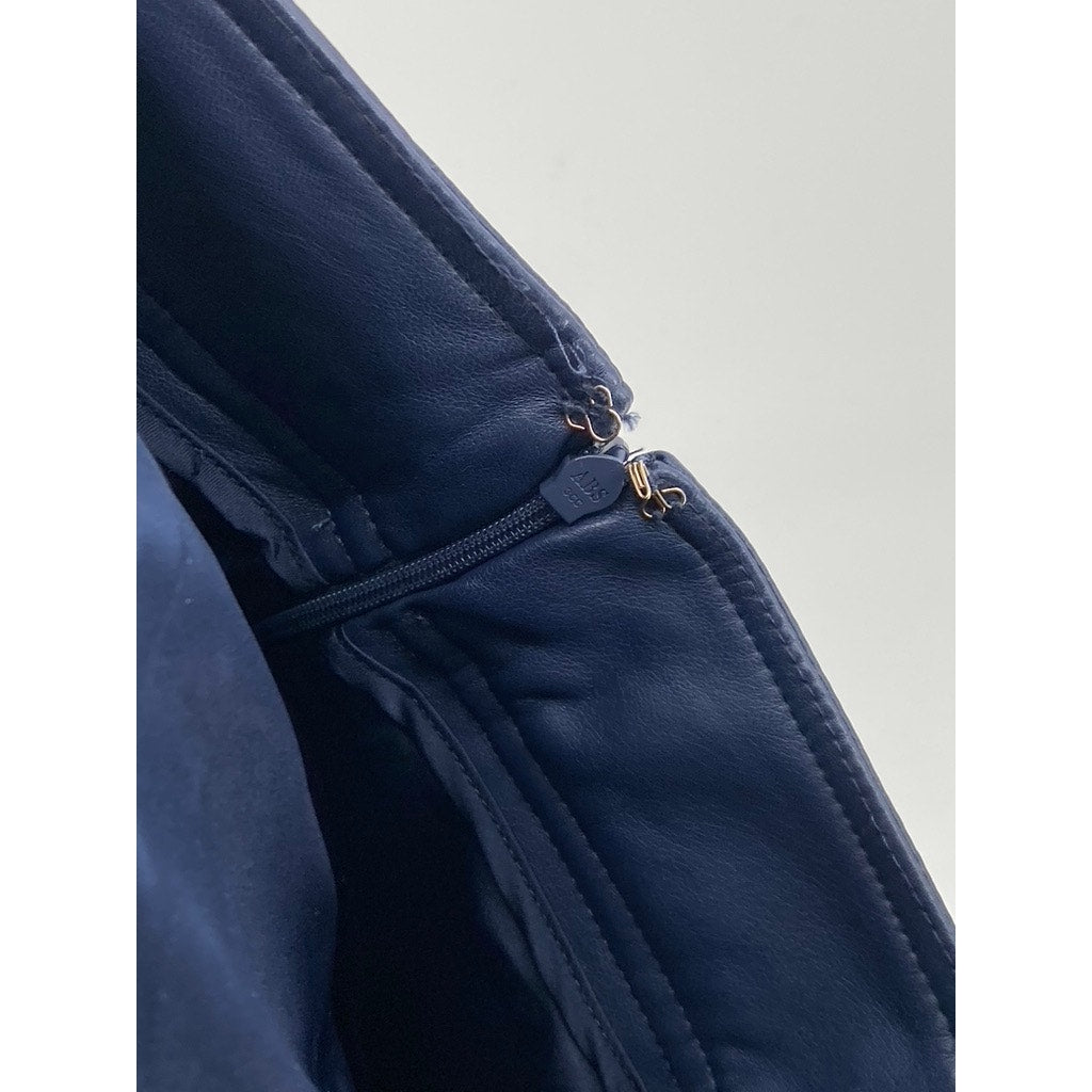 GENERATION LOVE Women's Dark Blue Lambert Button-Front Faux Leather Shorts SZ 2