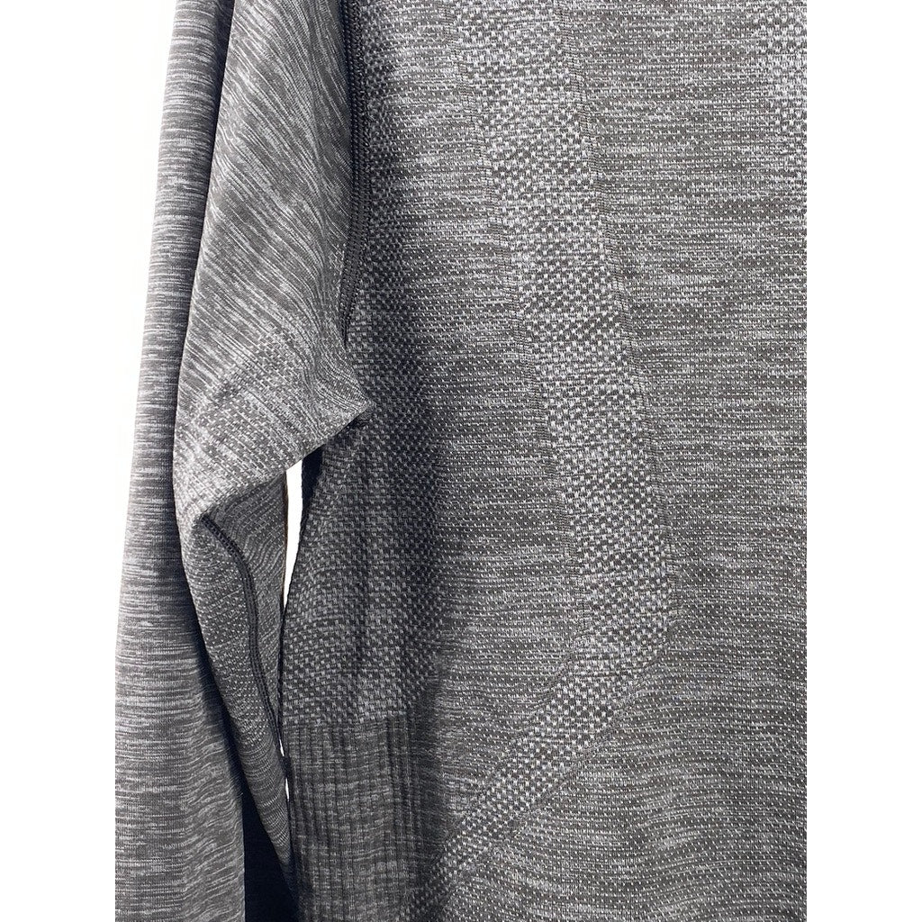 LULULEMON Women's Charcoal Gray Heather Crewneck Long Sleeve Active Top SZ S