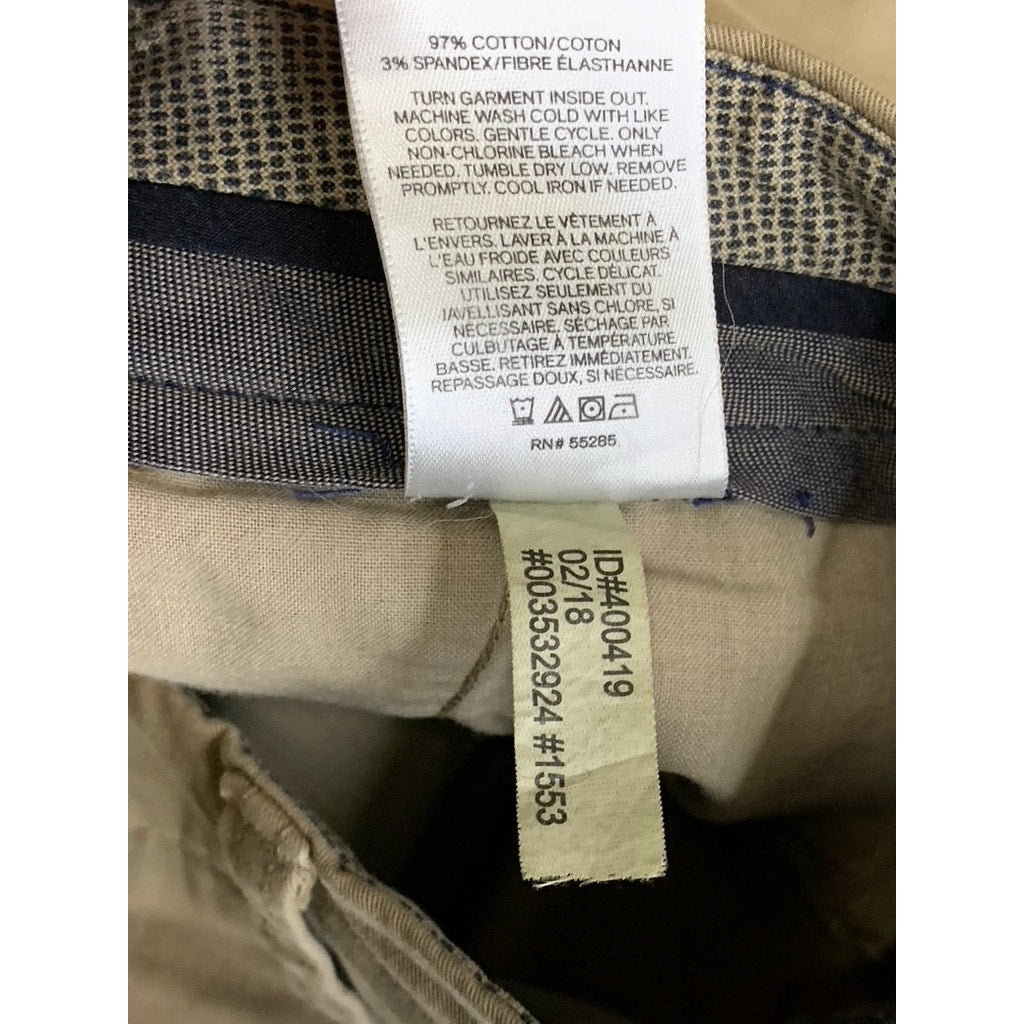 EXPRESS Men's Tan Classic-Fit Stretch Chino Shorts SZ 33