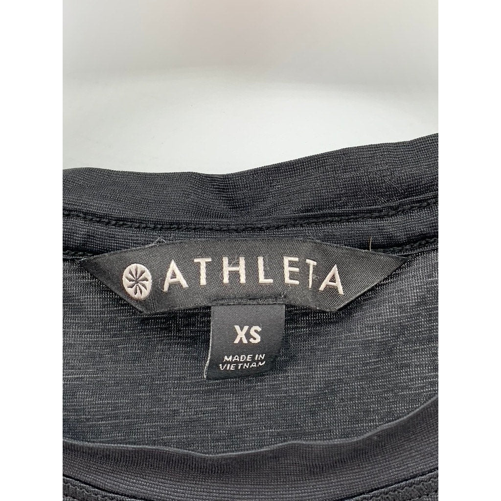ATHLETA Women's Black Semi Sheer Tank Top SZ XS
