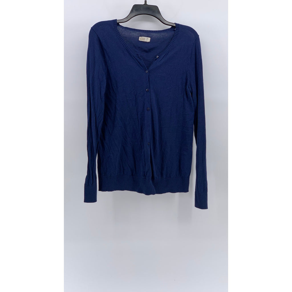 OLD NAVY Women's Maternity Navy Blue Knit V-Neck Button-Up Cardigan SZ M