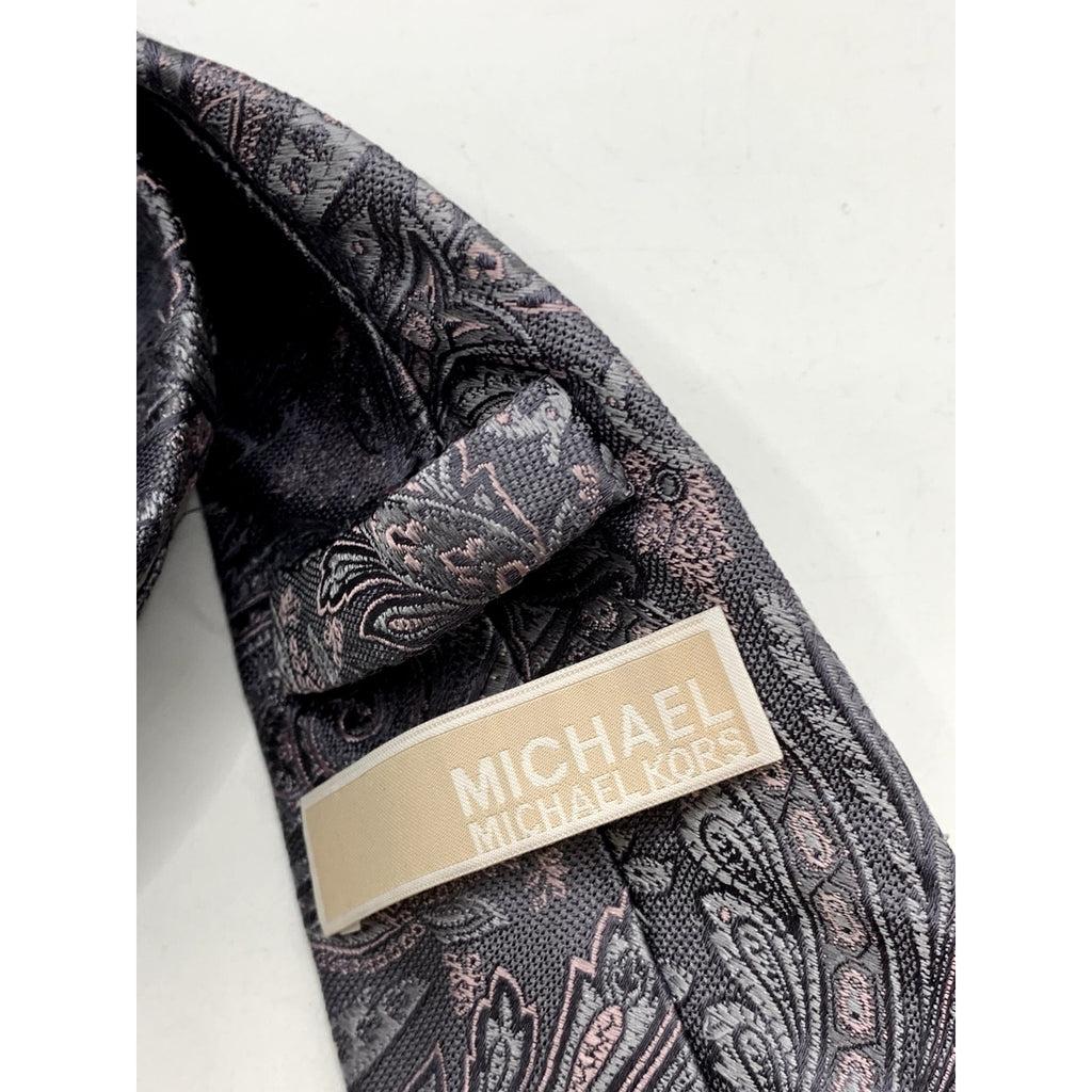 MICHAEL MICHAEL KORS Men's Gray Paisley Print Silk Tie