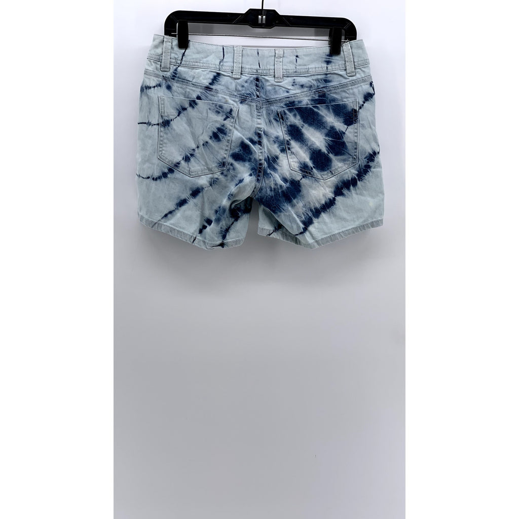 JUST JEANS Women's Blue-White Denim Tie-Dye Shorts SZ 9