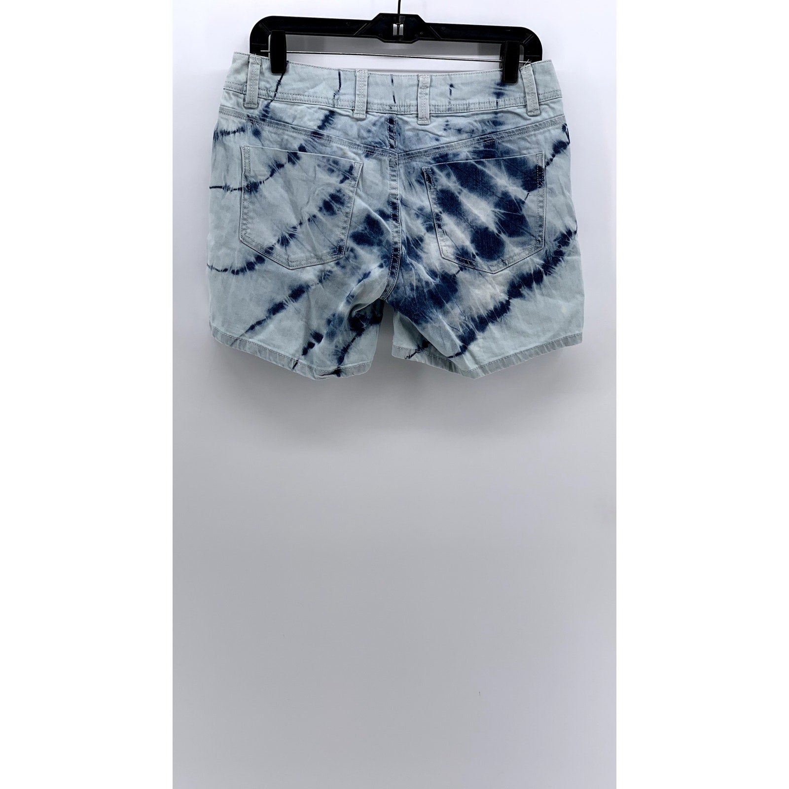JUST JEANS Women's Blue-White Denim Tie-Dye Shorts SZ 9