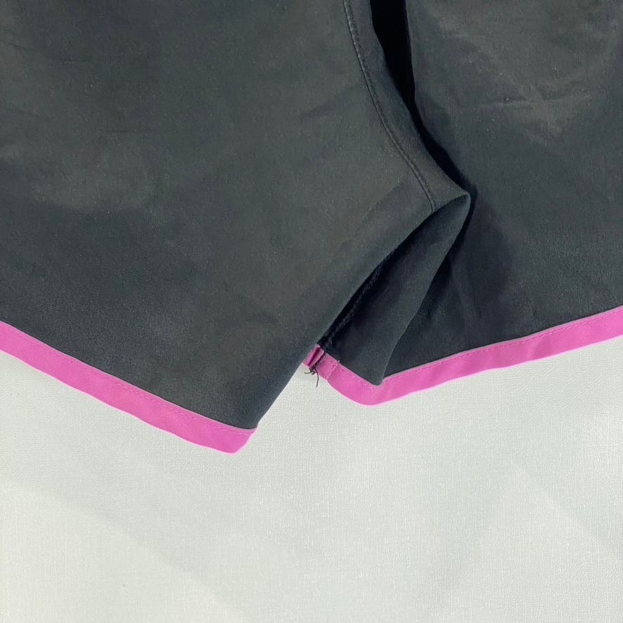 NIKE Women's Black/Pink Dri-FIT Elasticized Waist 10K Pull-On Running Short SZ M