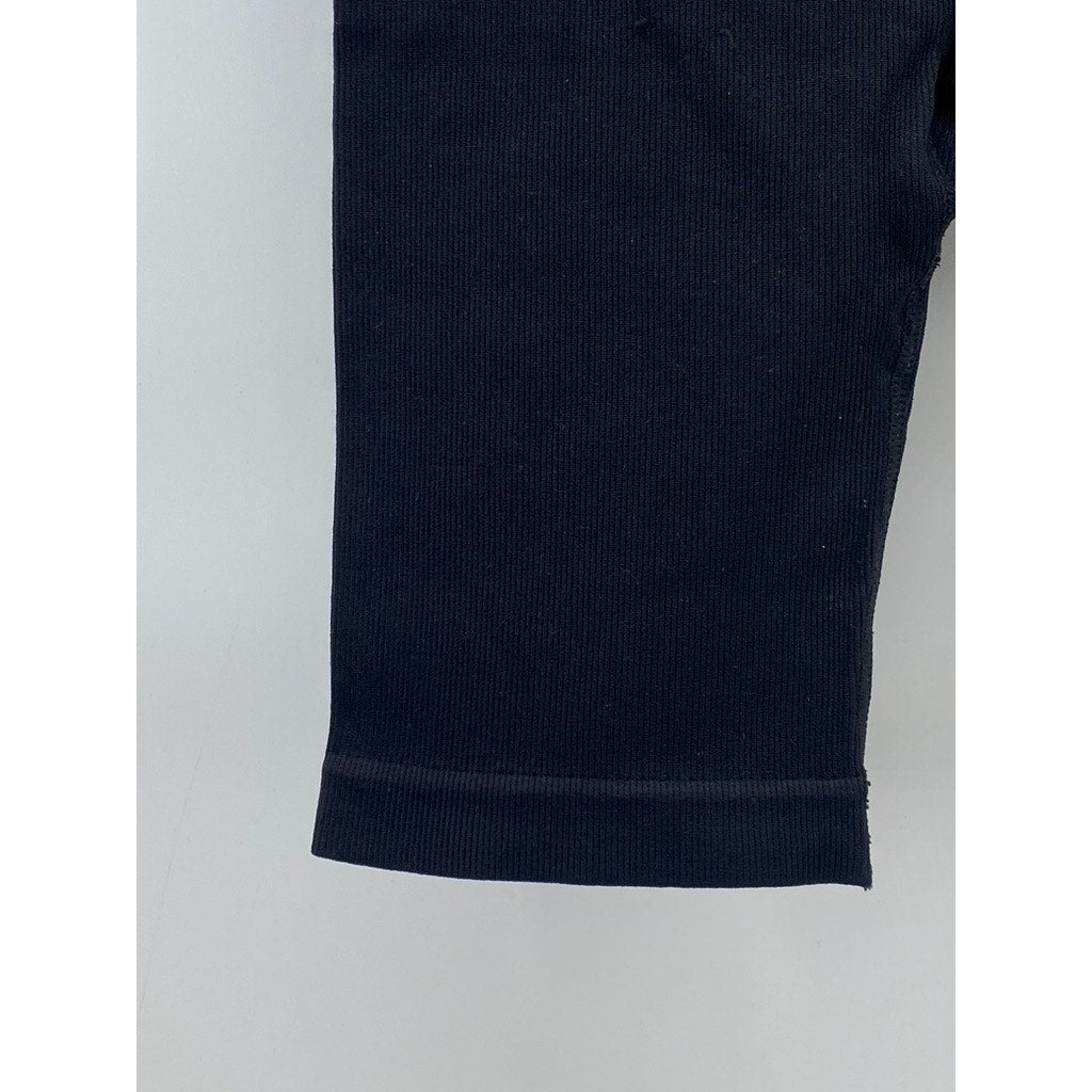 PRIMARK CARES Women's Black Ribbed Compression Pull-On Stretch Biker Shorts SZXS